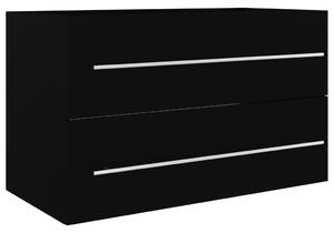 Dulap de chiuvetă, negru, 80x38,5x48 cm, PAL
