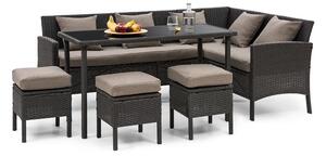 Blumfeldt Titania, set de sufragerie, set de grădină, masă și scaune, negru