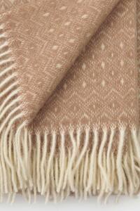 Pătură de lux realizată din lână din Noua Zeelandă Cozy bej 140x200 cm