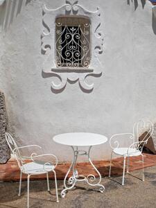 Set 4 scaune de gradina / terasa din metal Etienne Alb, l49xA49xH89 cm