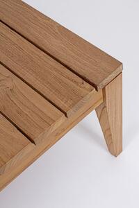 Masa de cafea pentru gradina / terasa din lemn de tec, Keilani Natural, L120xl70xH35 cm