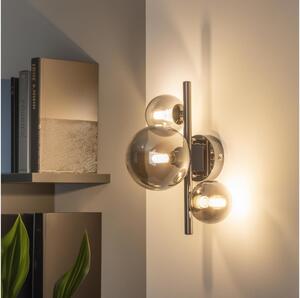 Brilagi - Aplică LED de perete MILLA 3xG9/3W/230V crom negru/sticlă fumurie