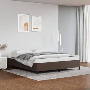Cadru de pat, maro, 160x200 cm, piele ecologică