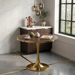 Masă fixă Rotundă Lyma Wenge Gold 90 cm