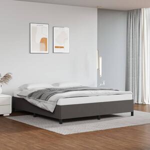 Cadru de pat, gri, 160x200 cm, piele ecologică