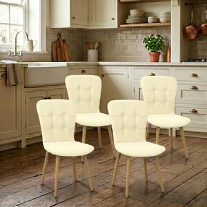 Set 4 Scaune Arthur Crem