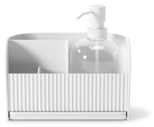 Suport pentru accesorii de spălat vase alb din plastic reciclat Sling – Umbra