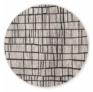 Covor pentru exterior și interior negru/crem rotund ø 160 cm Haringey Crouch – Ted Baker