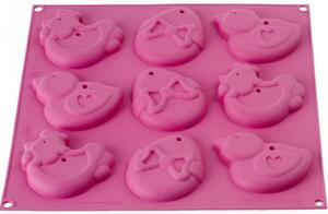 Set de forme de copt Silikomart 9 piese roz