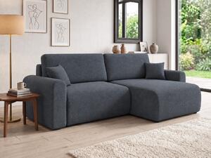 Canapea extensibila reversibila L NORDEN PAROS 250x140 cm, gri inchis