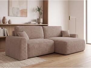 Coltar extensibil reversible NORDEN TILIA 250x140 cm, maro deschis
