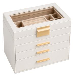 Cutie de bijuterii ELEGANT CASE 25,1x21,5x15,3 cm din piele ecologica, bej