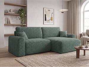 Setar extensibil coltar reversibil NORDEN TILIA 250x140 cm, verde