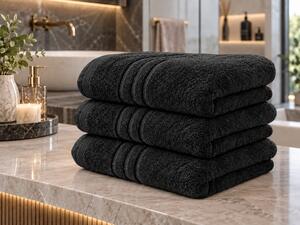 Prosop CONFORT 70 x 140 cm negru, 100% bumbac