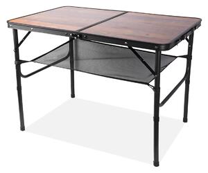 Aga Masă de camping pliabilă 90x60x42/66 cm Maro