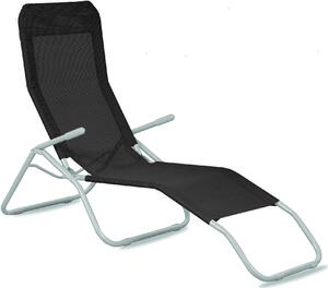 Șezlong de grădină Aga SIESTA Negru