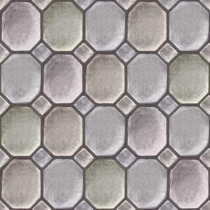 Tapet Model geometric din plăci de culoare gri și verzuie, Tapet abstract, a01259 : Uwalls.ro