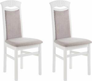 Set 2 scaune Franz alb-gri 47/51/101 cm