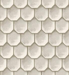 Tapet Model luminos cu rânduri de plăci octogonale, Tapet unic, a01260 : Uwalls.ro