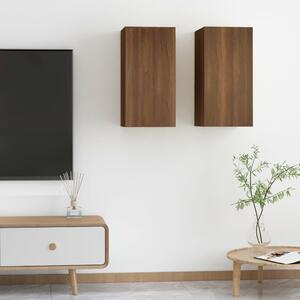 Dulapuri TV, 2 buc., stejar maro, 30,5x30x60 cm, lemn prelucrat