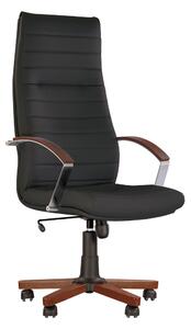 Scaun directorial IMIS WOOD, Negru piele ecologica