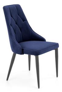 Scaun K365, stofa catifelata albastru inchis - Bluvel 86, 52x57x90 cm
