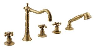 Reitano Rubinetteria Reitano Rubinetteria, baterie de baie ANTEA cu cinci elemente cu duză retro, bronz, 3886