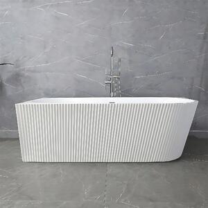 Rea Wenus, cadă de baie acrilică de colț 1700x800x575 mm, stânga, albă, REA-W0129