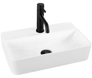 Rea Naomi lavoar 45.5x28.5 cm semicircular clasică-de blat alb luciu REA-U0630