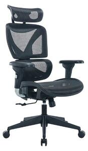 Scaun birou RANDY, negru, stofa/plasa, 77x70x118/128 cm