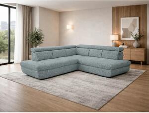 Coltar extensibil sufragerie REGAL, sezlong dreapta, stofa turcoaz - R