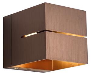 Lampă de perete modernă bronz închis incl. LED și dimmer tactil reîncărcabilă - Joris Groove