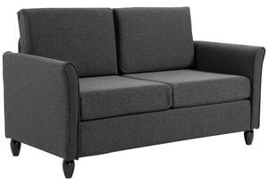 HOMCOM canapea 2 locuri tapitata compacta confortabila 141x70x78cm gri | Aosom Romania