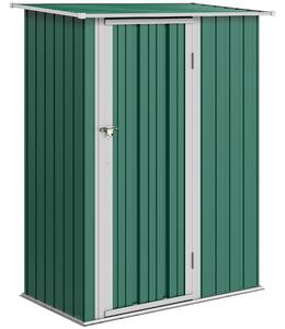 Outsunny Magazie Grădină Dulap pentru Scule 142x84x189cm Din Otel Impermeabil Verde Inchis | Aosom Romania