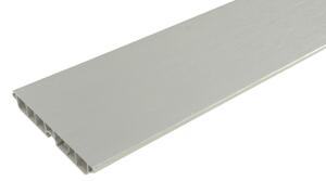 Plinta PVC pentru mascare picioare bucatarie, L=2000 mm, H=100/120/150 mm, l=13 mm, 1 canal pentru clips, finisaj aluminiu