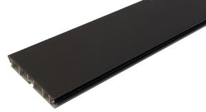 Plinta PVC pentru mascare picioare bucatarie, L=2000 mm, H=100/120/150 mm, l=13 mm, 1 canal pentru clips, finisaj negru