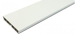 Plinta PVC pentru mascare picioare bucatarie, L=2000 mm, H=100/120/150 mm, l=13 mm, 1 canal pentru clips, finisaj alb