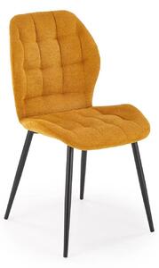 Scaun K548, galben/negru, stofa clasica/metal, 47x55x84 cm