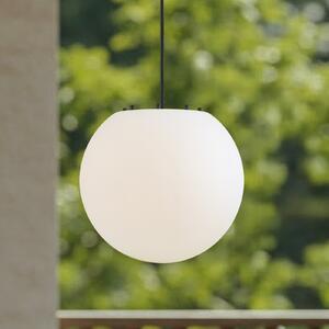 Lindby Lampa suspendată pentru exterior Alea, alb, plastic, Ø 38 cm, reglabil, Alb, Plastic, Modern