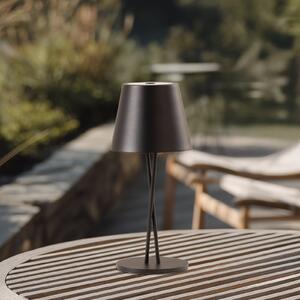 Lindby LED lampă de masă reîncărcabilă Janea CROSS, negru, metal
