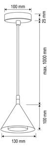 Brilagi - Lampă suspendată pe cablu CONE SINGLE 1xGX53/15W/230V bej