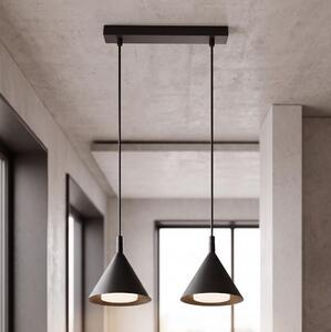 Brilagi - Lustră suspendată pe cablu CONE DOUBLE 2xGX53/15W/230V neagră
