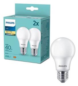 Set de 2 becuri LED Philips A60 E27/4,9W/230V 2700K