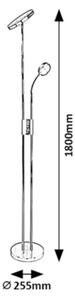 Rabalux 3239-LED Lampă de podea OPHUS LED/18,5W/230V + LED/4,5W crom
