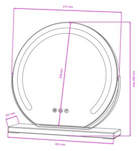 BRILAGI - oglindă de machiaj cu LED, reglabilă CALIFORNIA LED/14W/230V 44x40 cm albă