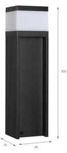 Lampă de exterior VESPER 1x G9 / 5 W / 230 V, IP44, 30 cm, neagră