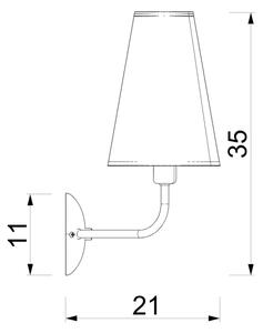 Aplica de perete TORTOLA 2xE14/15W/230V bej