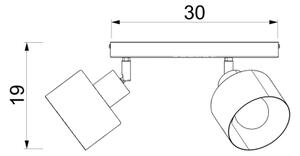 Lampă spot PARKLA, 3 x E27, 15 W, 230 V, negru