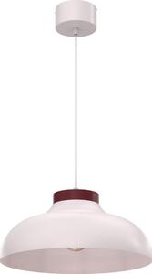 Lustră pe cablu BASCA 1xE27/15W/230V crem/vișiniu