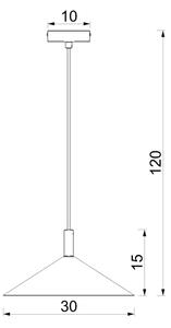 Lampă suspendată pe cablu ANEGA, 1x GX53/15W/230V, diam. 30 cm, bej
